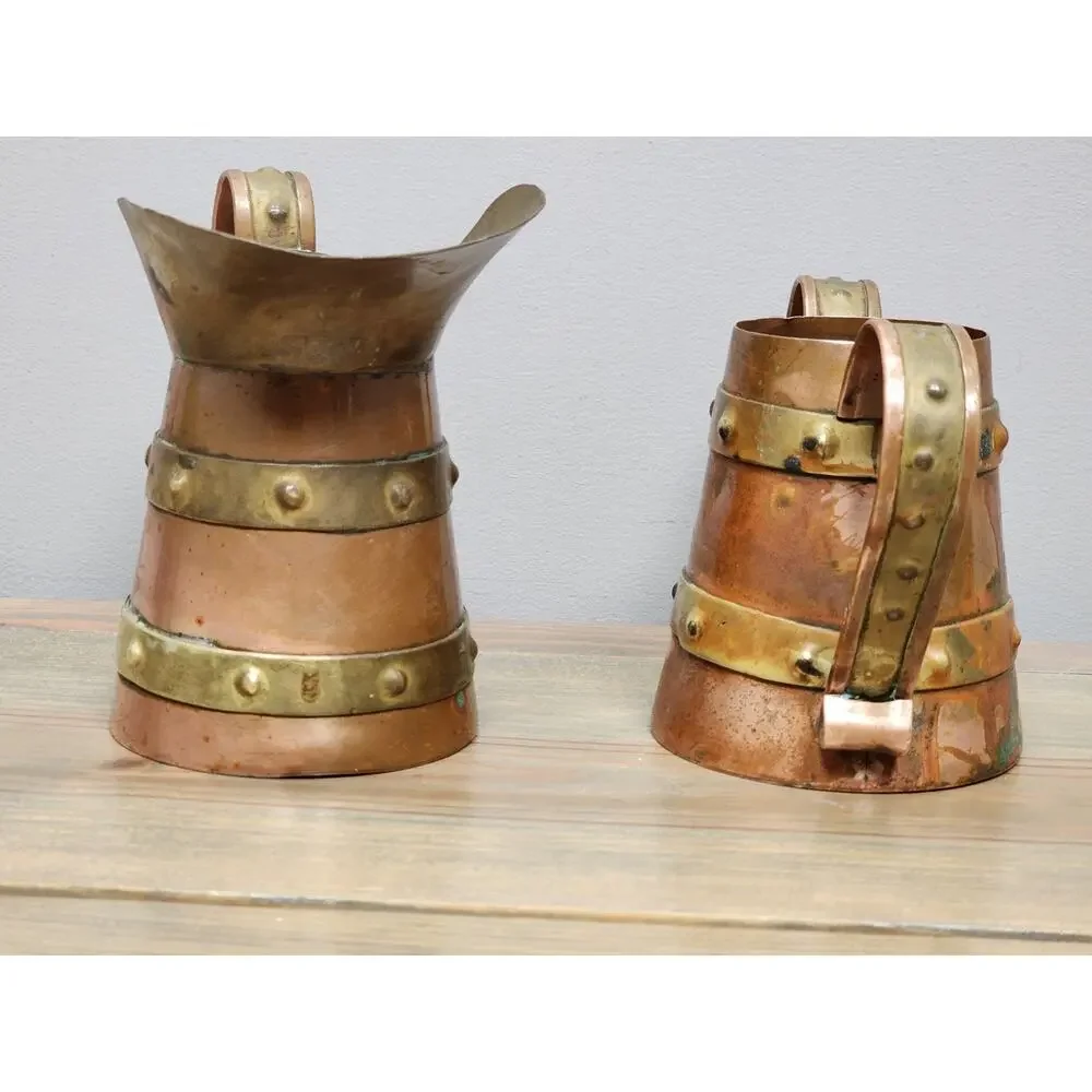 Tea Set Sugar And Creamer Pot R Martinez Copper & Brass Construction Mexico